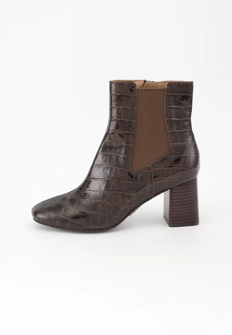 BOTTINES MARILYN - MOKA CROCO