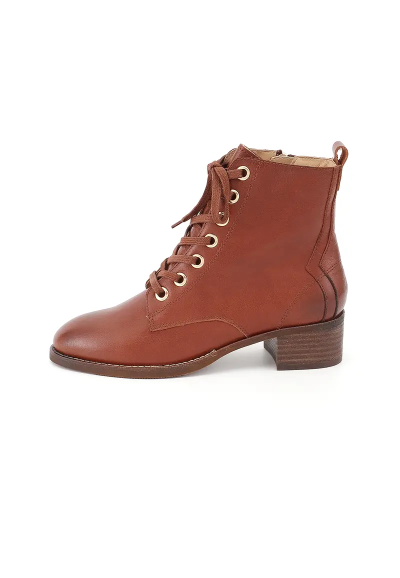 BOTTINES MICKAELLE - COGNAC