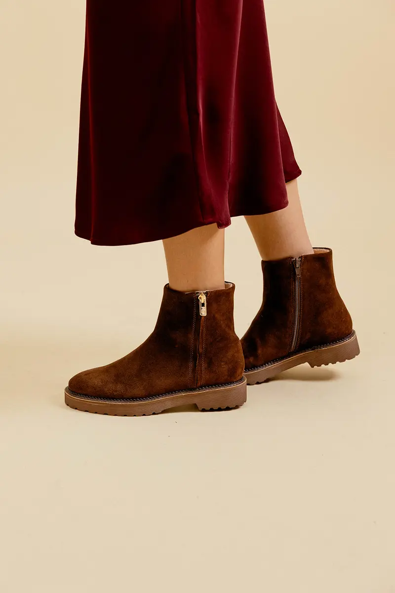 BOTTINES ONDINE - MARRON