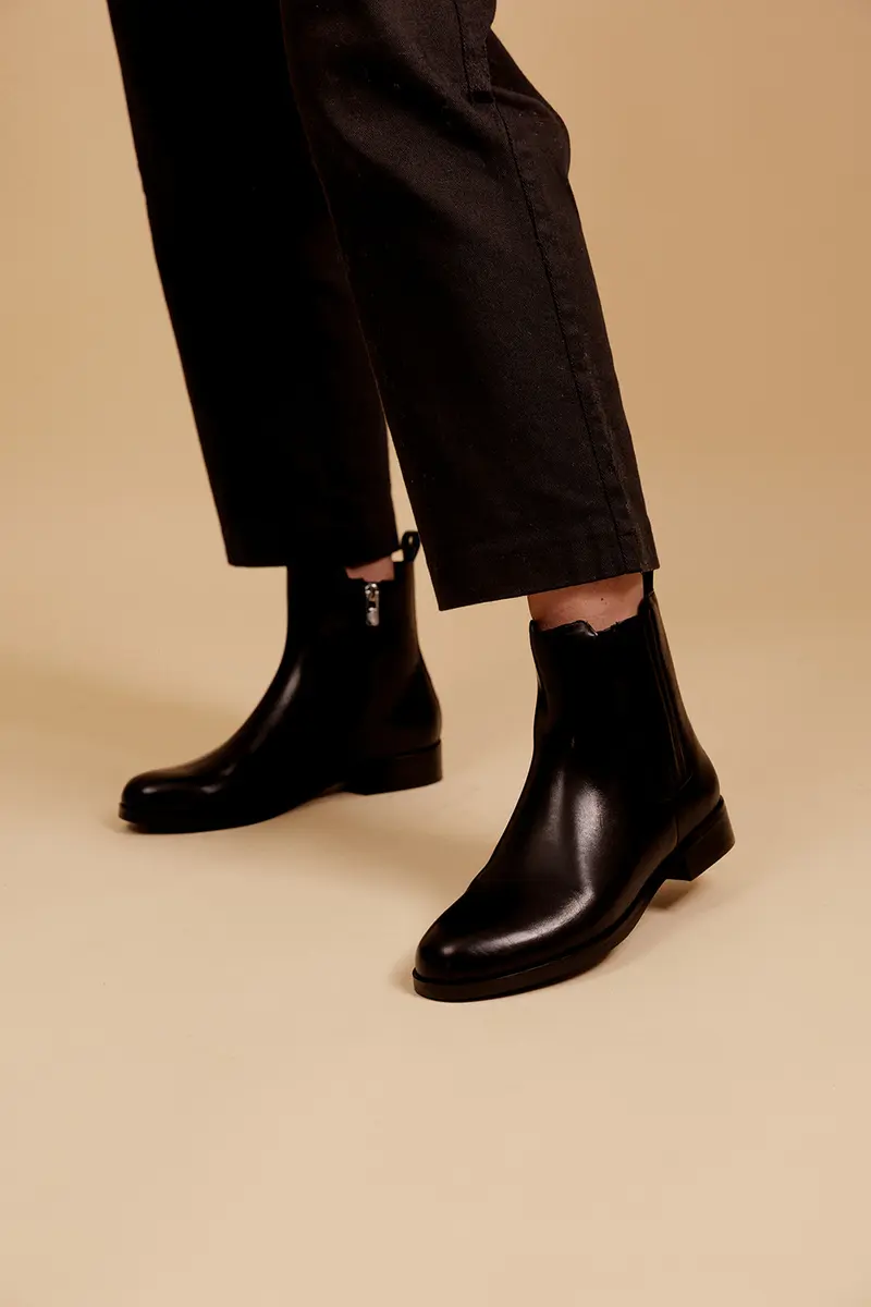 BOTTINES SAUGE - NOIR