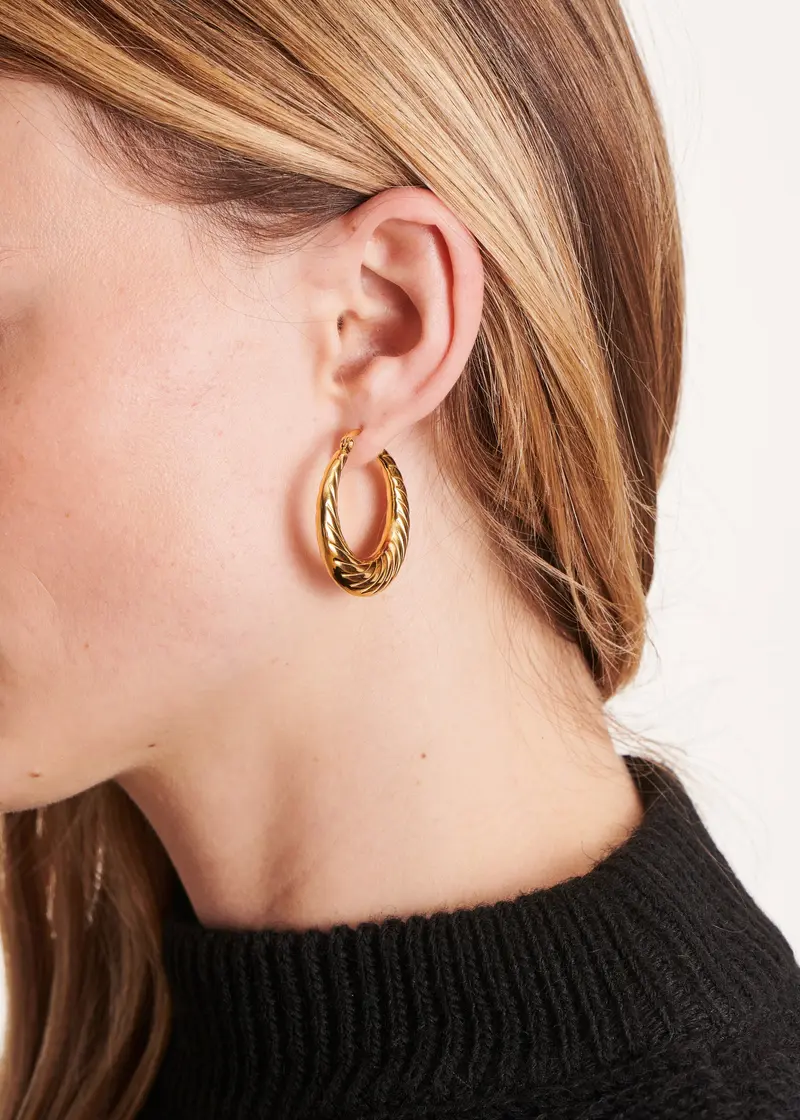 Boucles d'oreilles créoles dorées