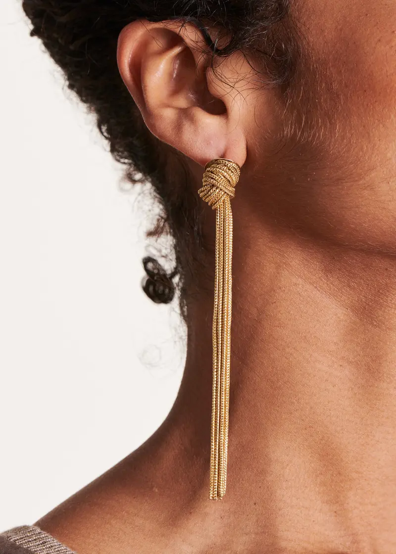 Boucles d'oreilles longues dorées