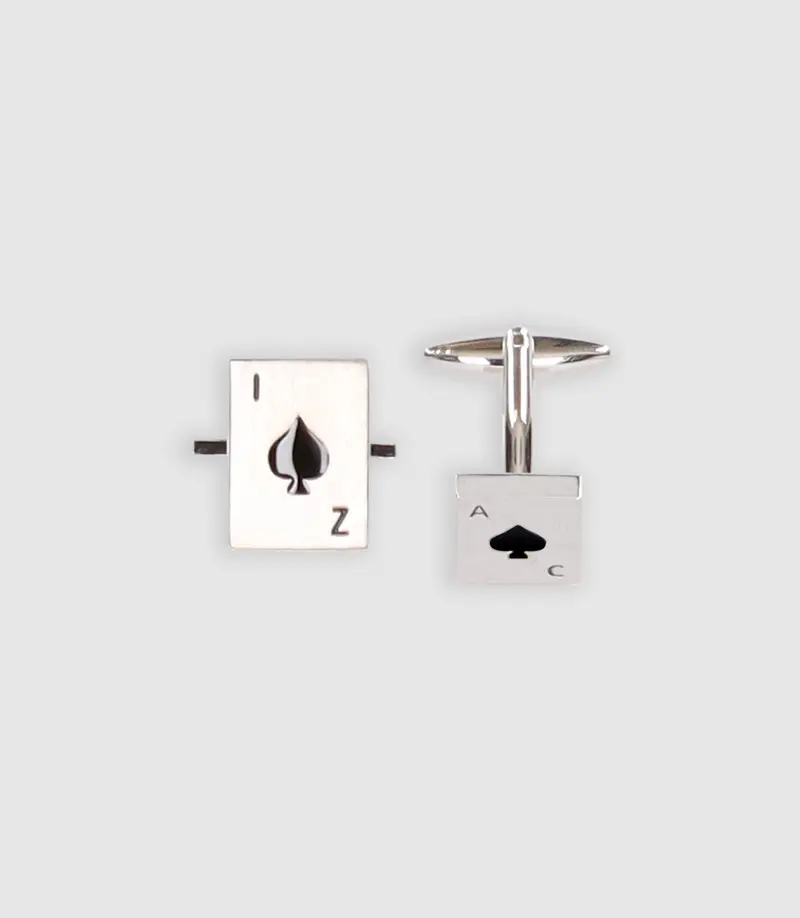 Boutons de manchette métal argenté HAIM