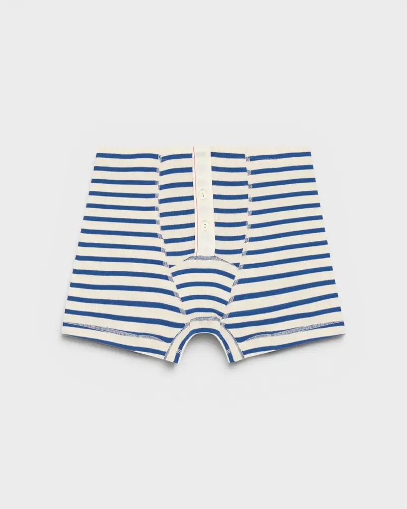 Boxer Albar Marinière Natural/Blue