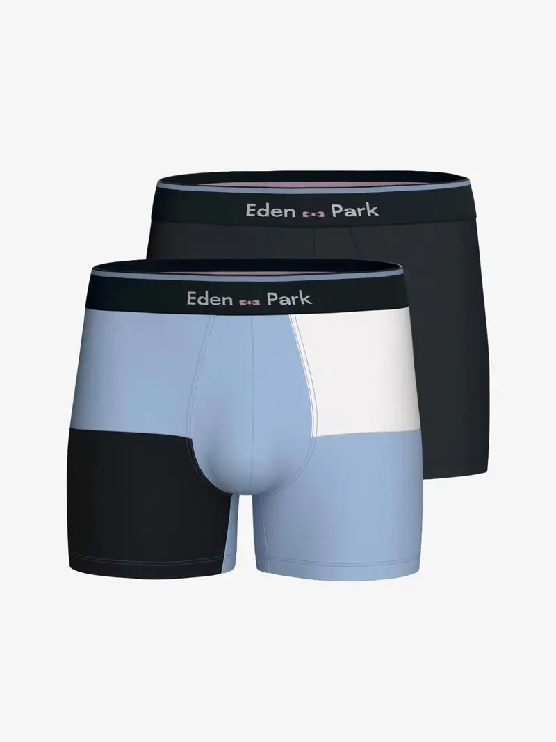 Boxers Eden Park bleus en coton