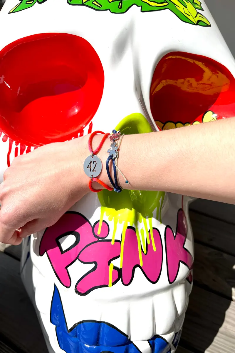 Bracelet 42 Inox Rose Fluo