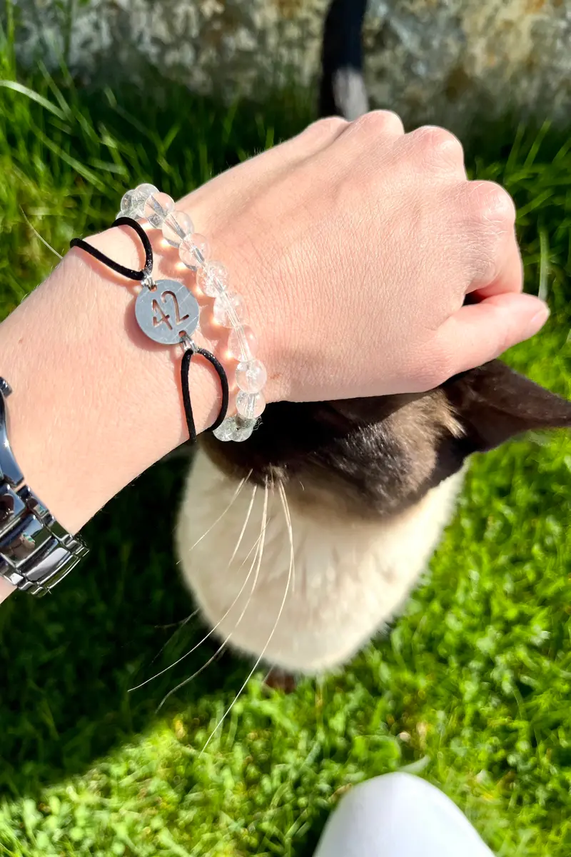 Bracelet 42 Petite Médaille Noir