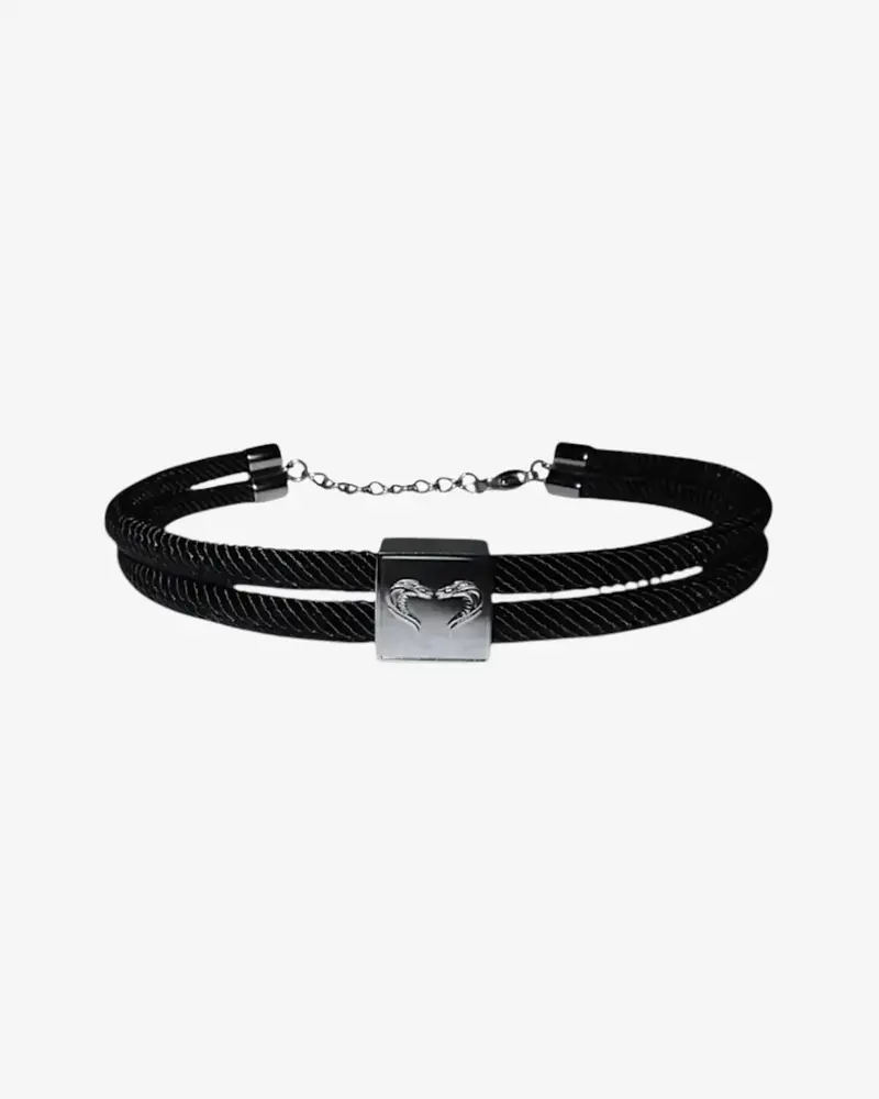 BRACELET CORDE - ARGENTÉ