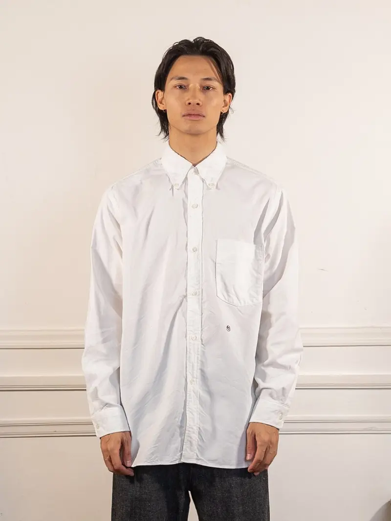 Button Down Wind Shirt - White