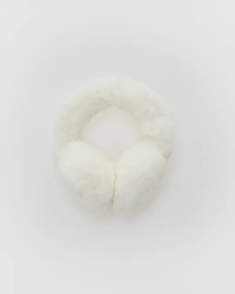 Cache-oreilles en fourrure de lapin rex