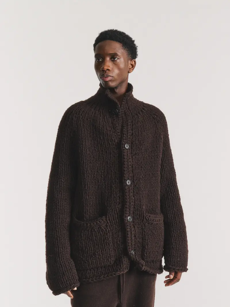 CAMILLE CARDIGAN - CHUNKY - EBONY