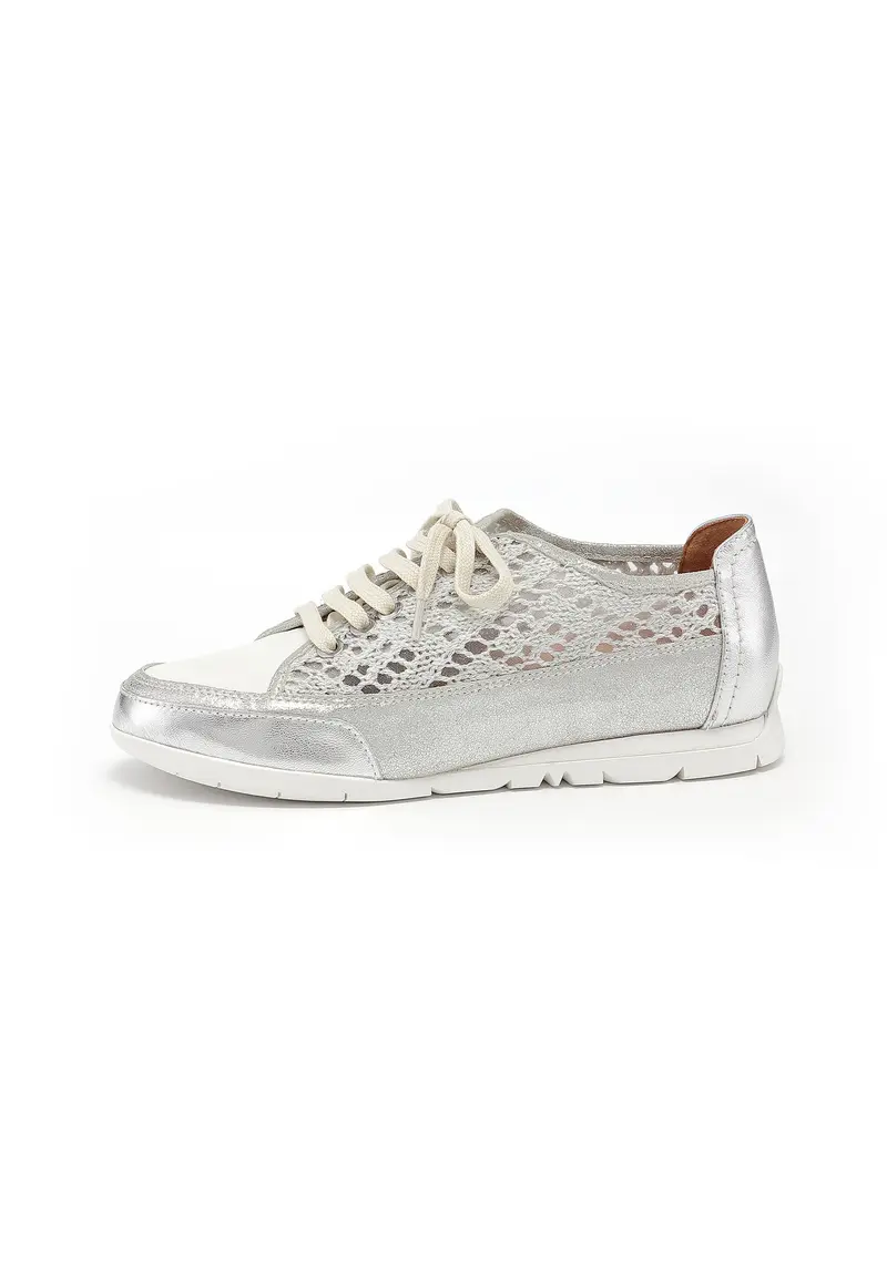 CAMINO - Baskets Dentelle Chic & Confort Argent