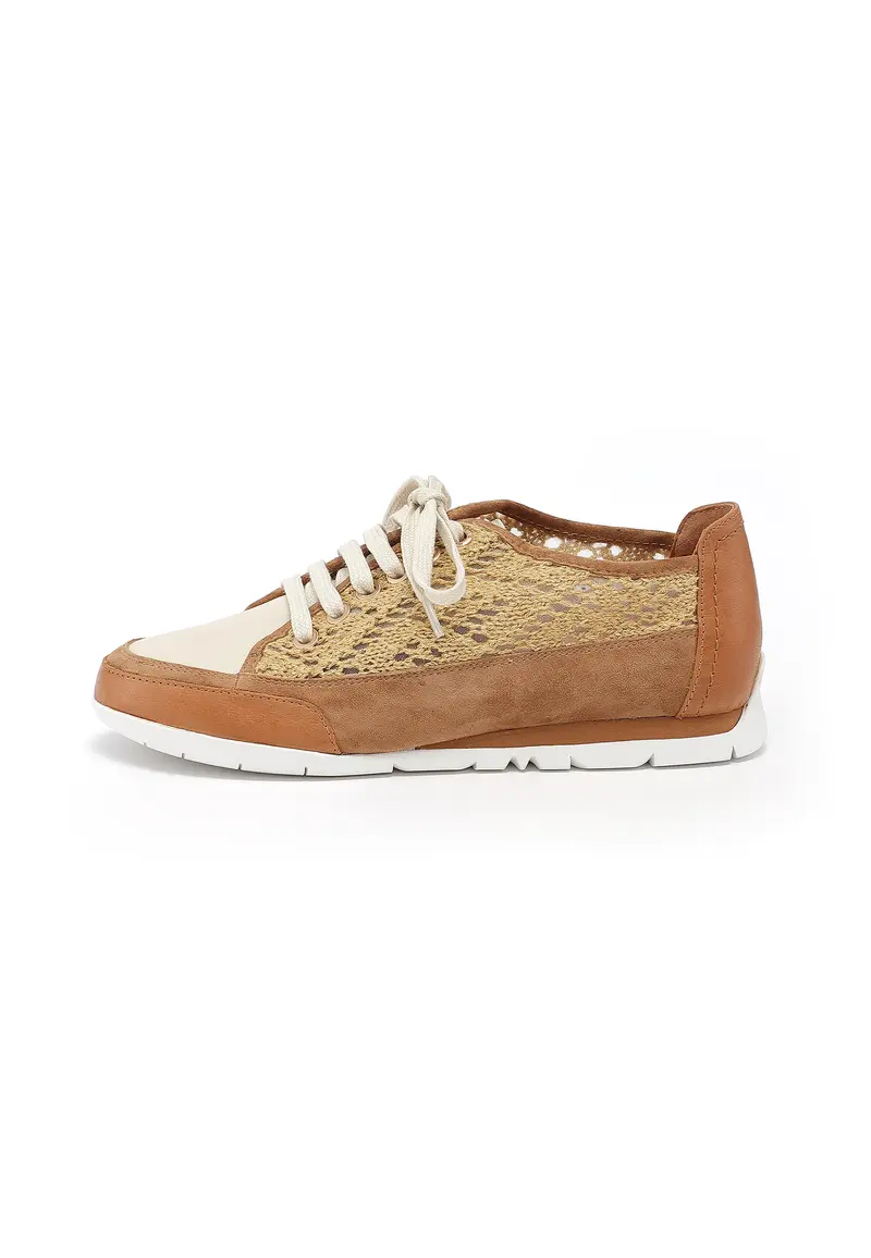 CAMINO - Baskets Dentelle Chic & Confort Camel