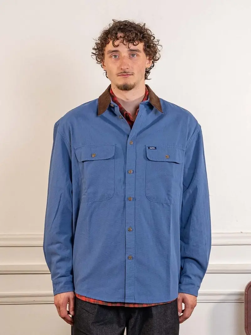 Canvas Work Shirt Jacket Blue