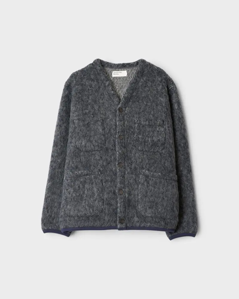 Cardigan Losso Mohair Mix Navy/Pale Grey