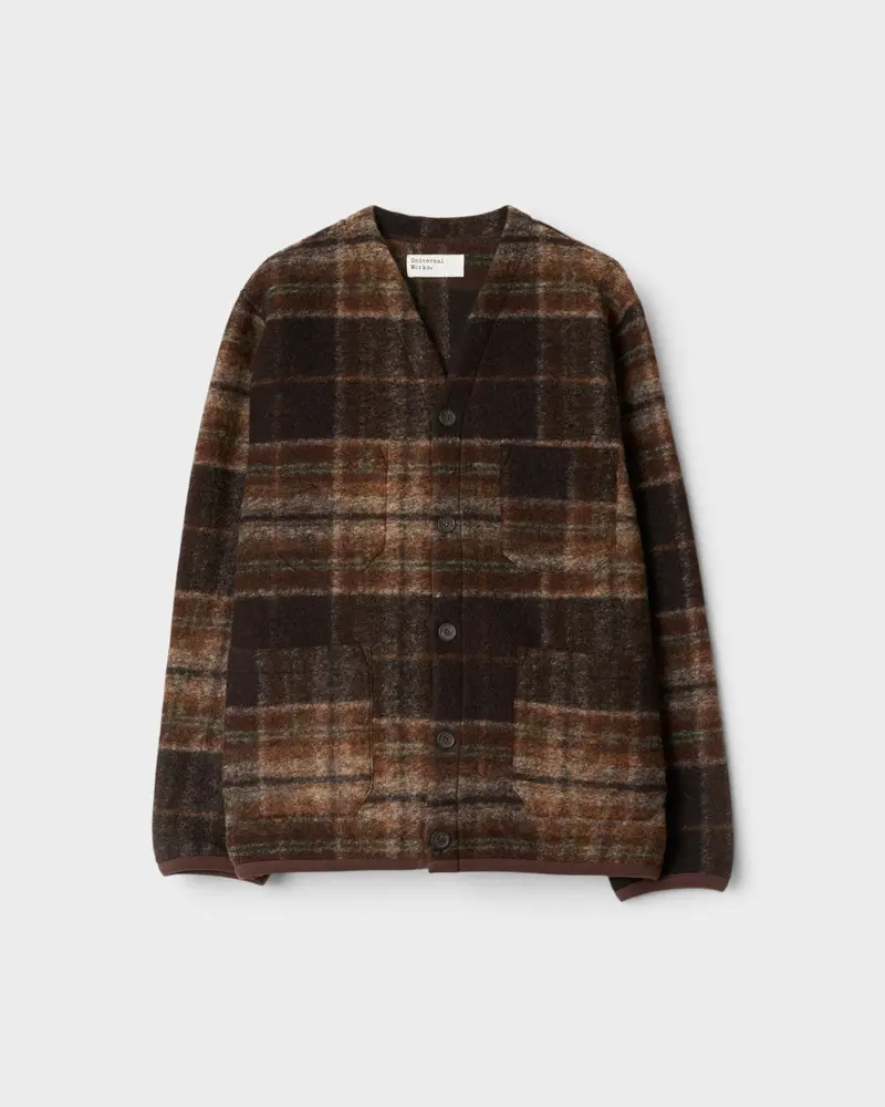 Cardigan Pino Wool Fleece Brown