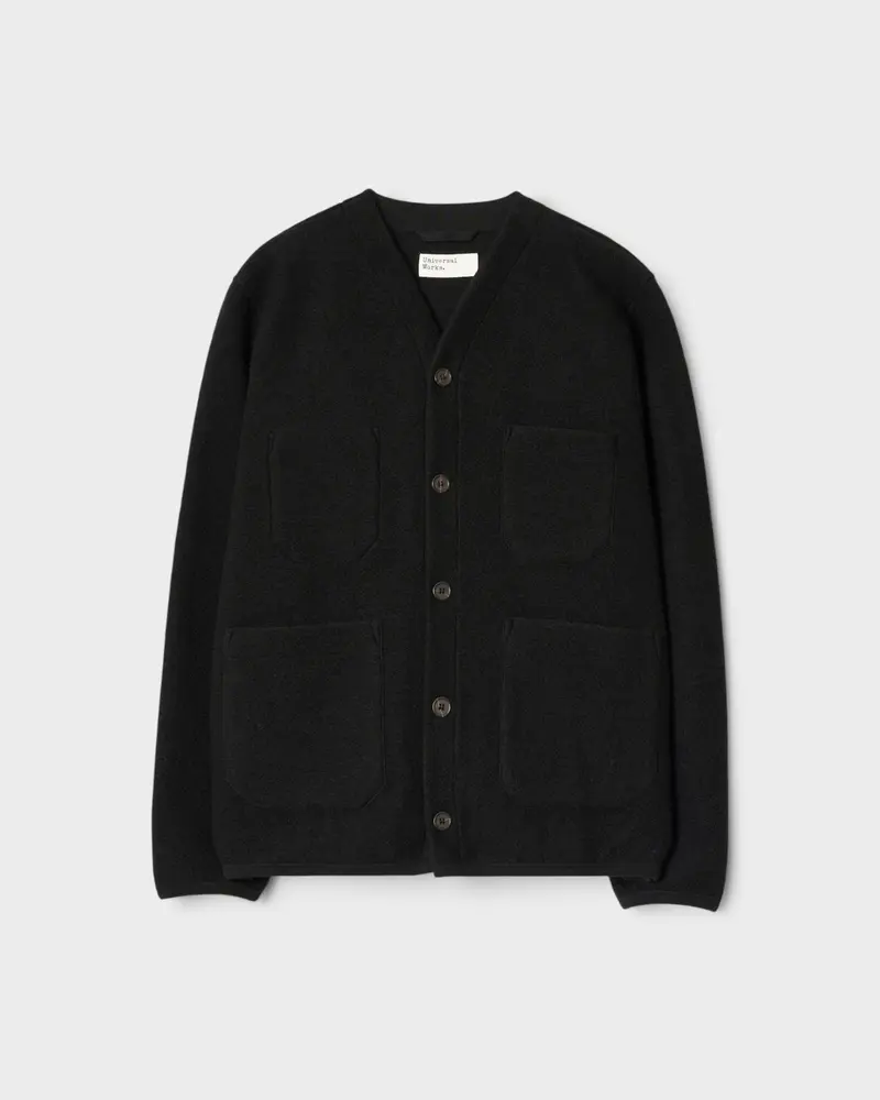 Cardigan Wool Fleece Black