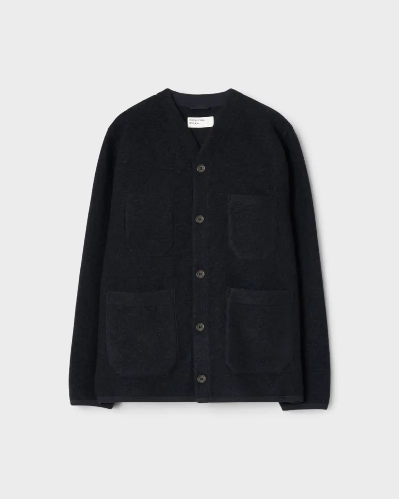 Cardigan Wool Fleece Navy