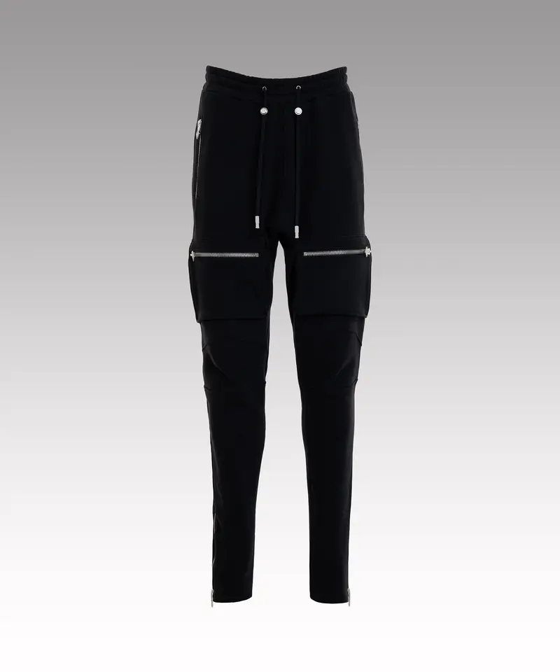 Cargo black cotton pants