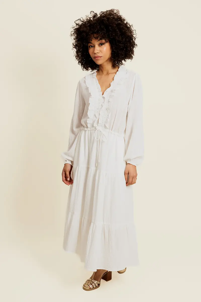CARO - Robe Midi Femme Blanche