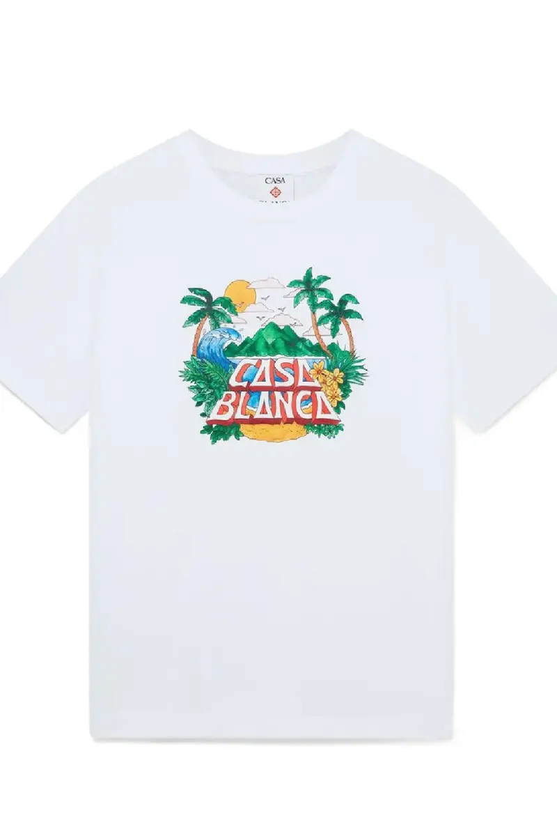 Casablanca Beach Wave Printed Oversized T-Shirt