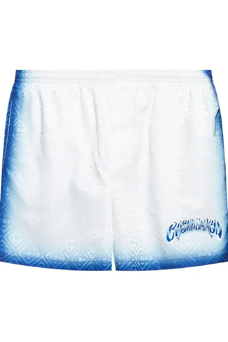 Casablanca Blue Printed Jacquard Monogram Swim Shorts