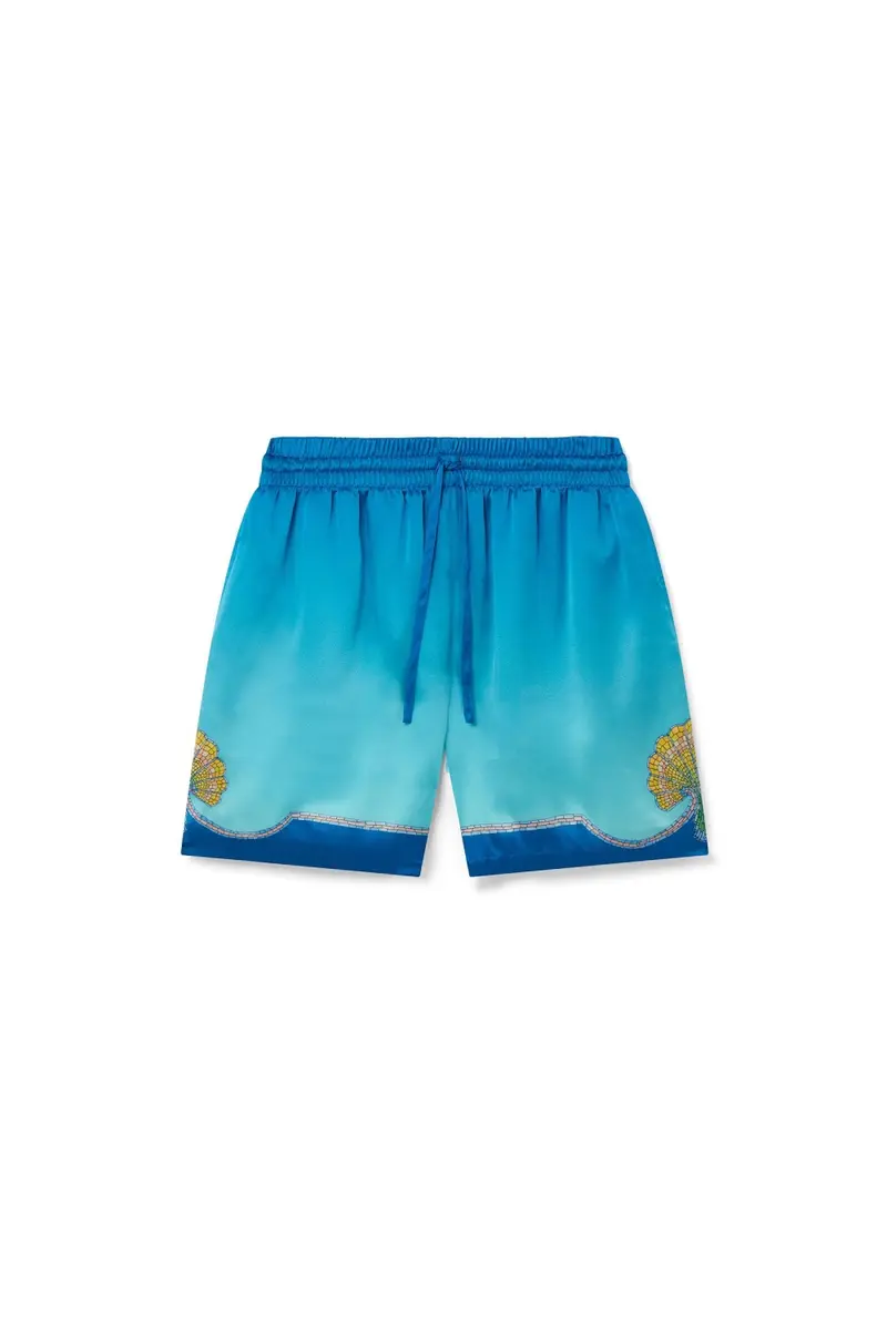 Casablanca Coquillage Coloré Silk Shorts