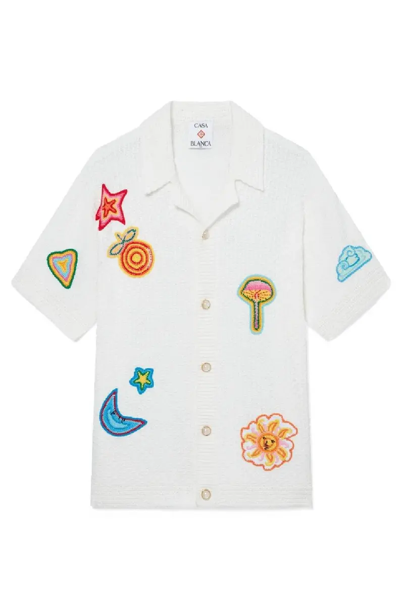 Casablanca Crochet Shirt With Patches