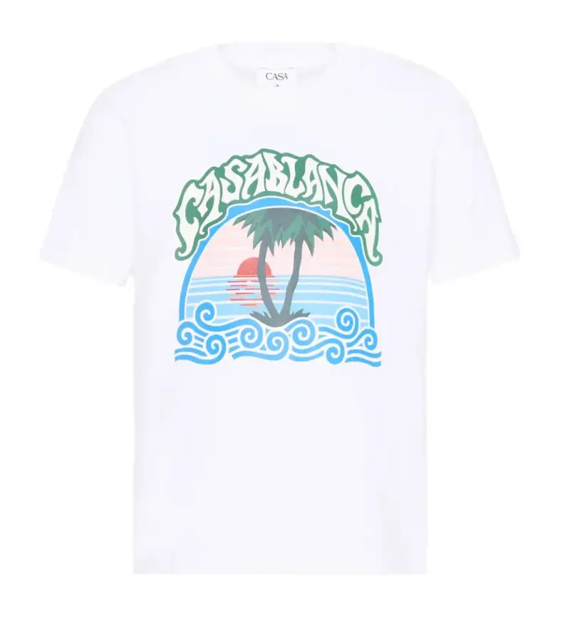 Casablanca kids printed t-shirt