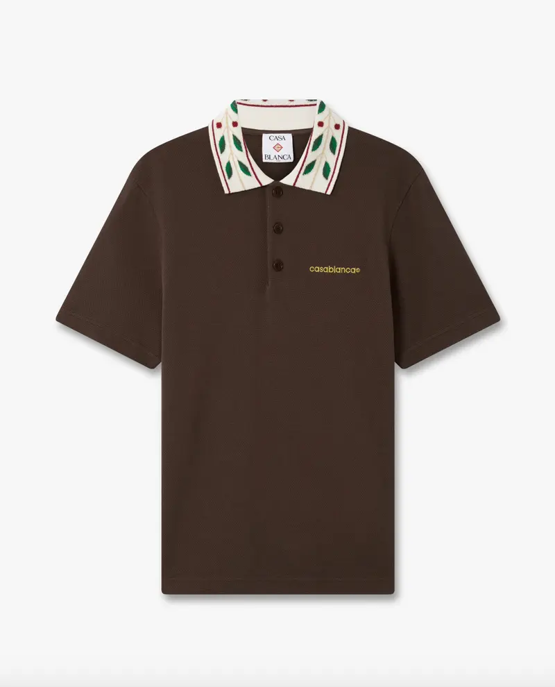 Casablanca laurel pique polo
