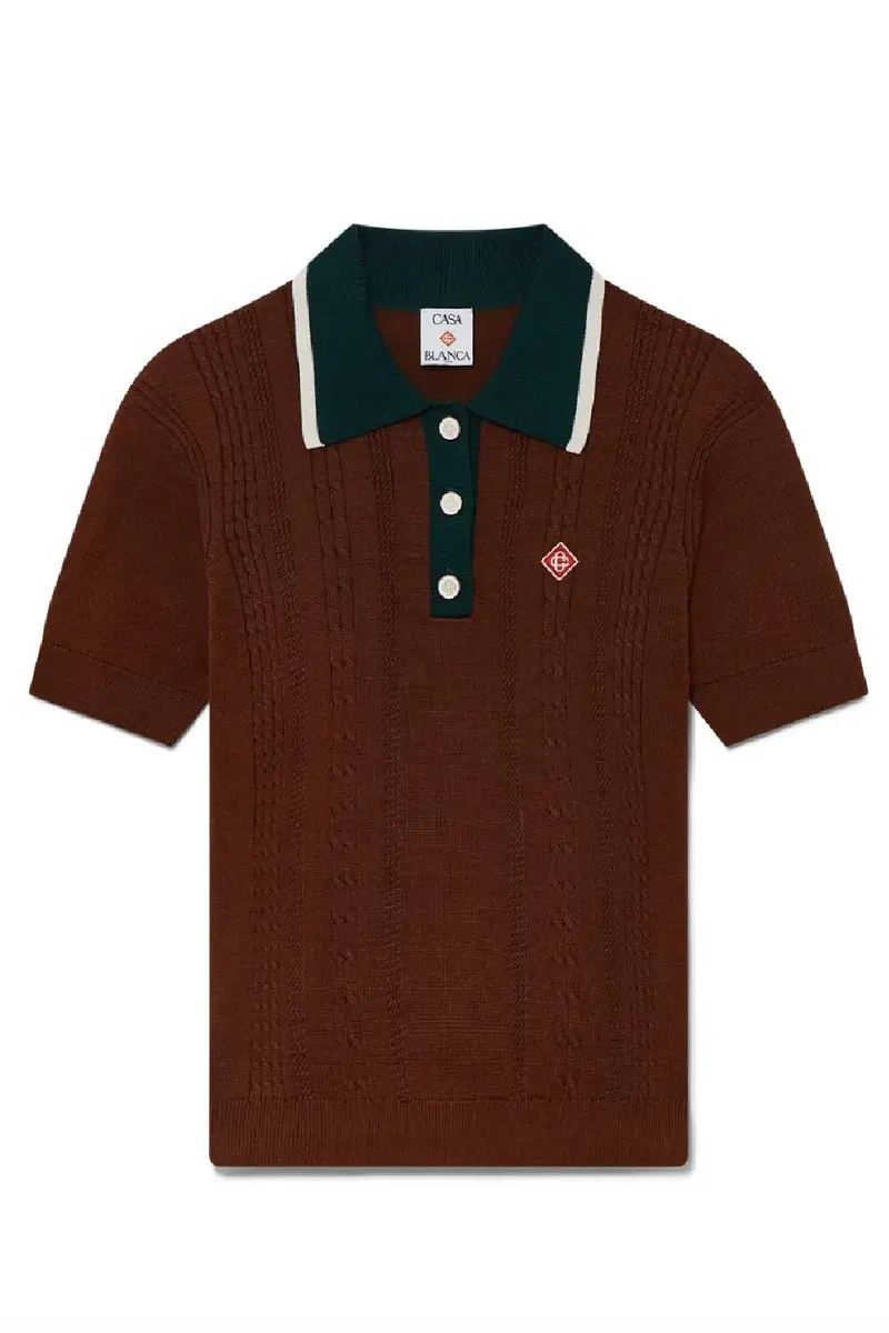 Casablanca Oversized Dark Brown Polo