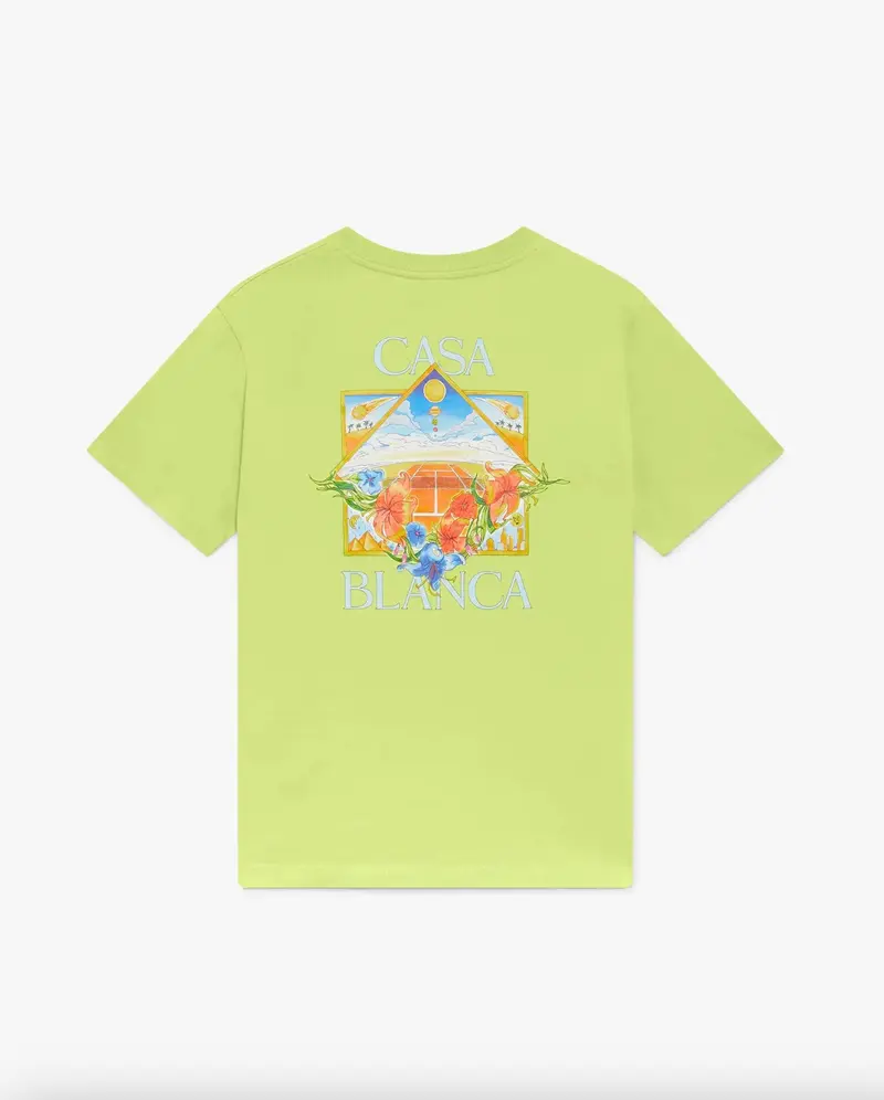 Casablanca Tennis flower Green T-Shirt