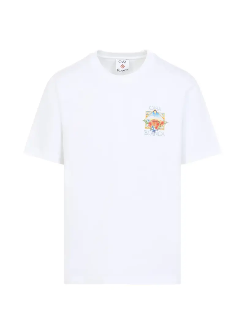 Casablanca Tennis Flower White T-Shirt