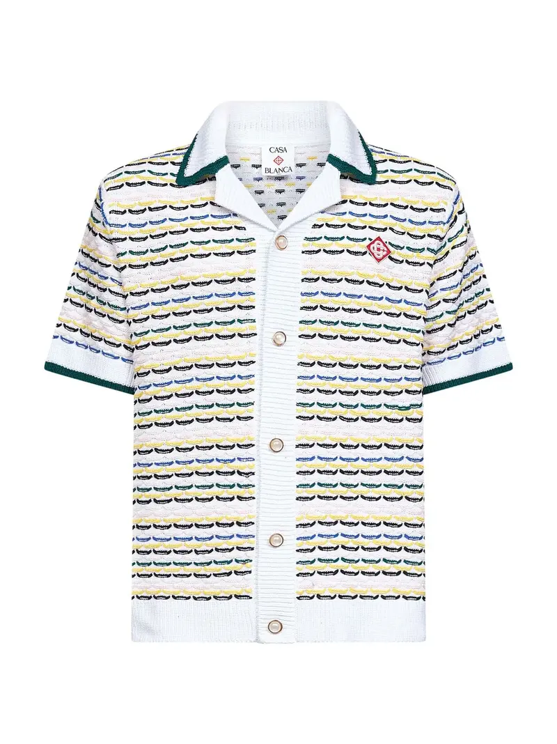 Casablanca Tuck Stitch Short Sleeve Shirt
