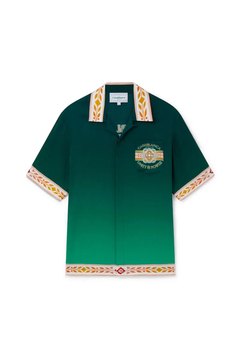 Casablanca Unity Is Power Silk Short Sleeves Shirt