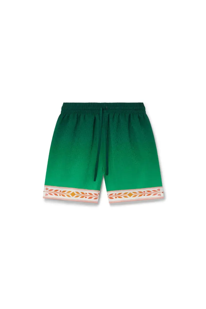 Casablanca unity is power Silk Shorts Green