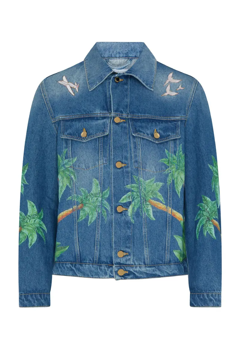 Casablanca Vintage Wash Tennis Club Denim Jacket