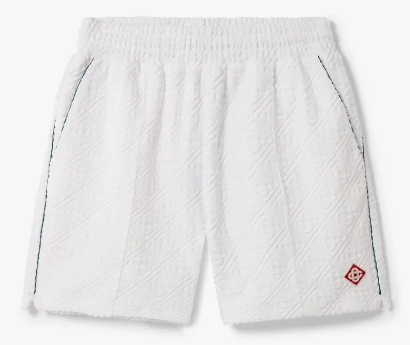 Casablanca White Towelling Short