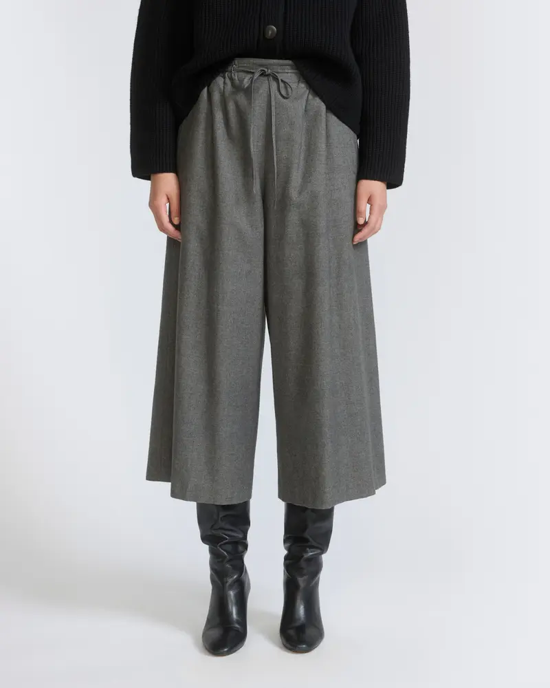 Cashmere and cotton culottes
