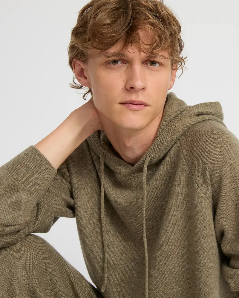Cashmere wool knit Hoodie