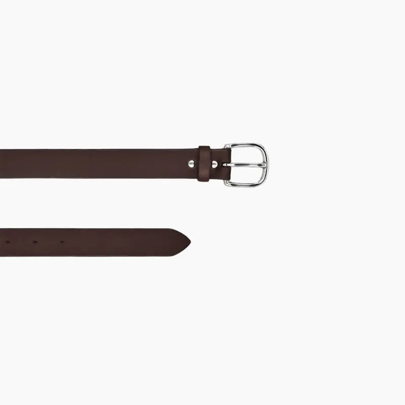 Casual Belt Ebony Vegetable Calf With Silver Buckle