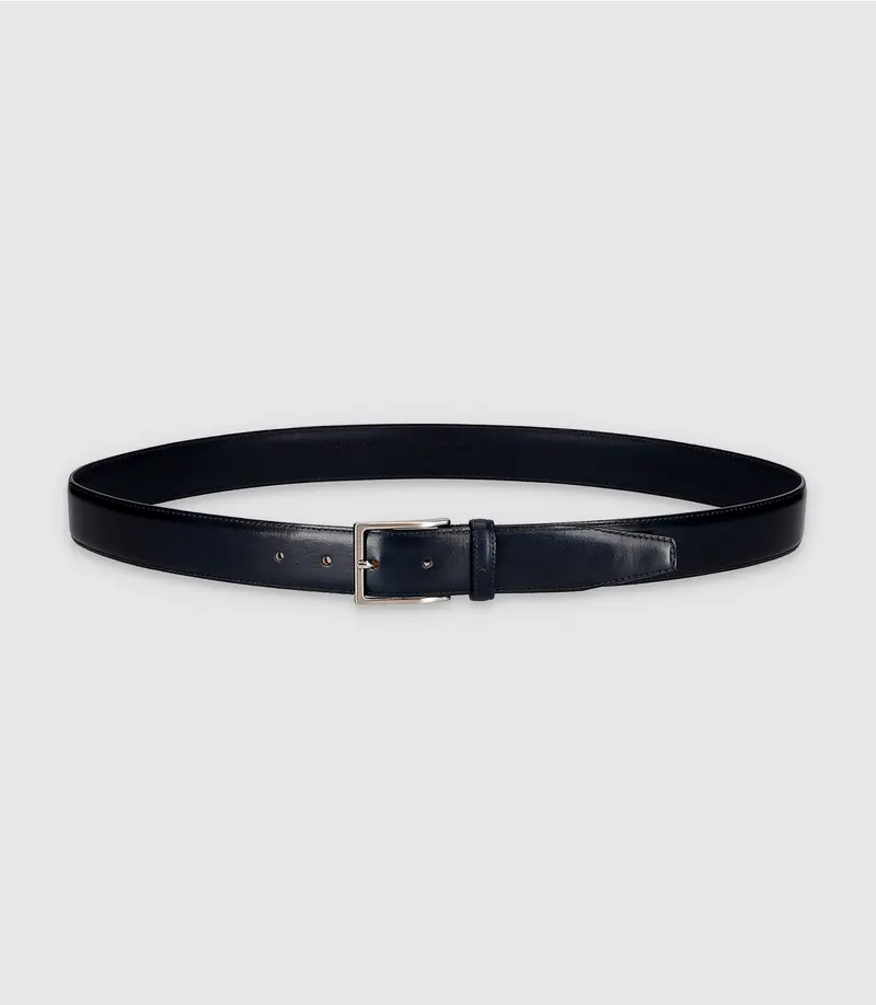 Ceinture 35 mm ajustable en patine marine CALCAZAR