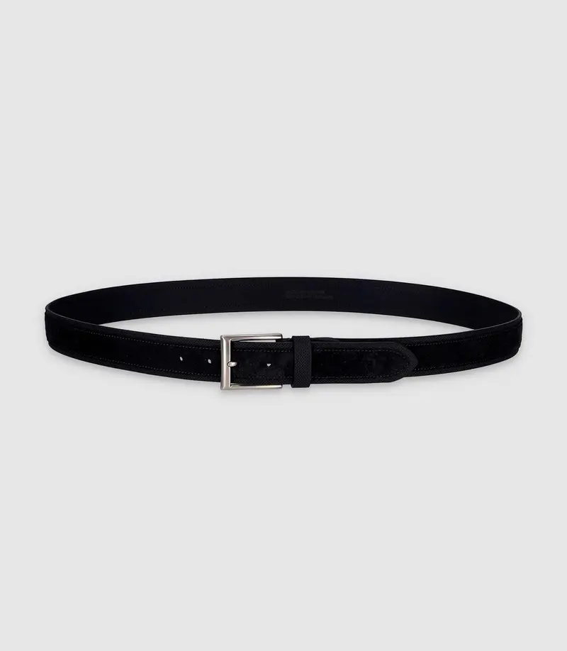 Ceinture 35mm en cuir marine CYANG