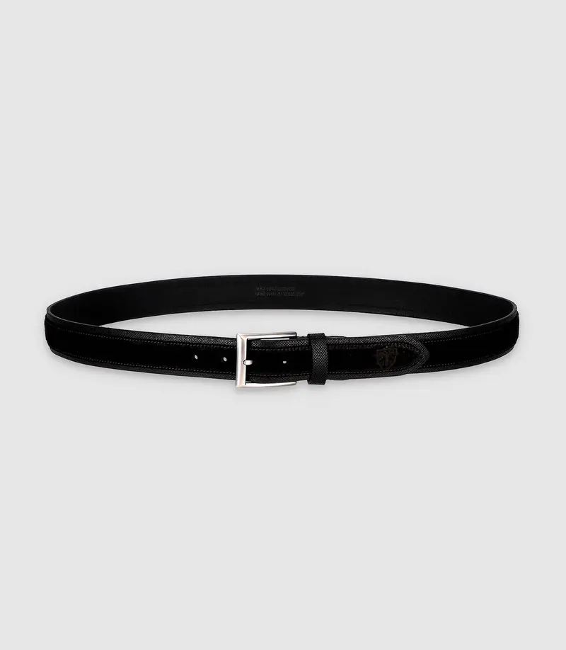 Ceinture 35mm en cuir noir CYANG