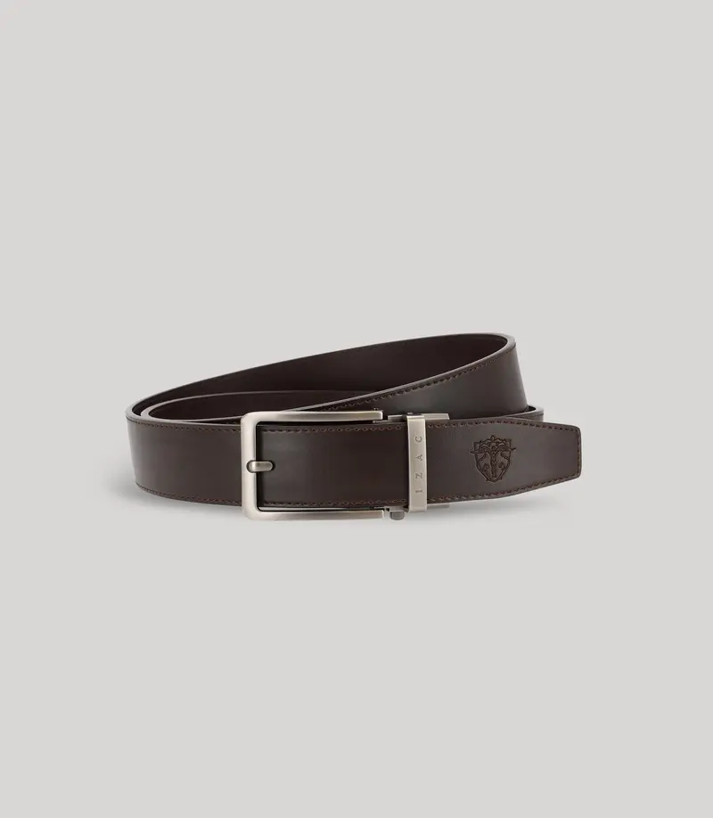 Ceinture à cliquet marron