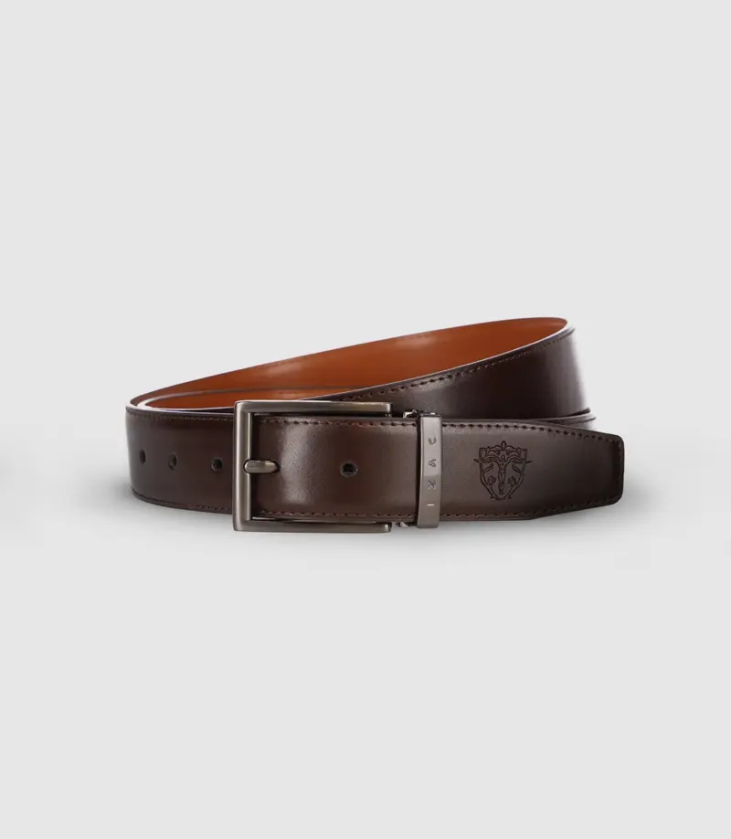 Ceinture ajustable avec boucle à ardillon marron