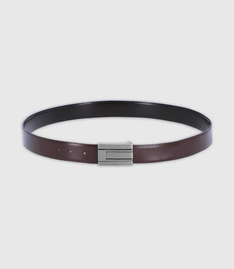 Ceinture ajustable avec sangle réversible marron et noire