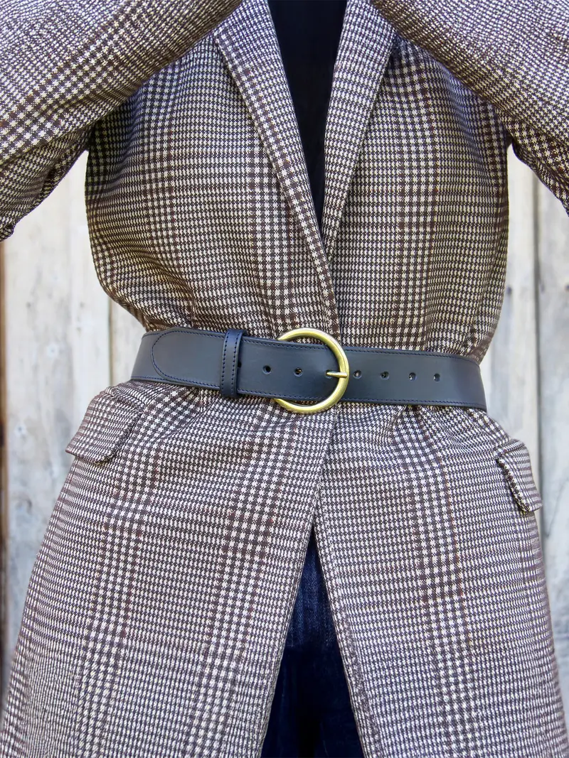 Ceinture bohème cuir bleu