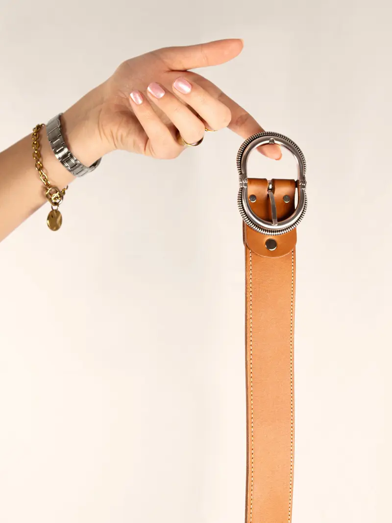 Ceinture Camargue cuir camel