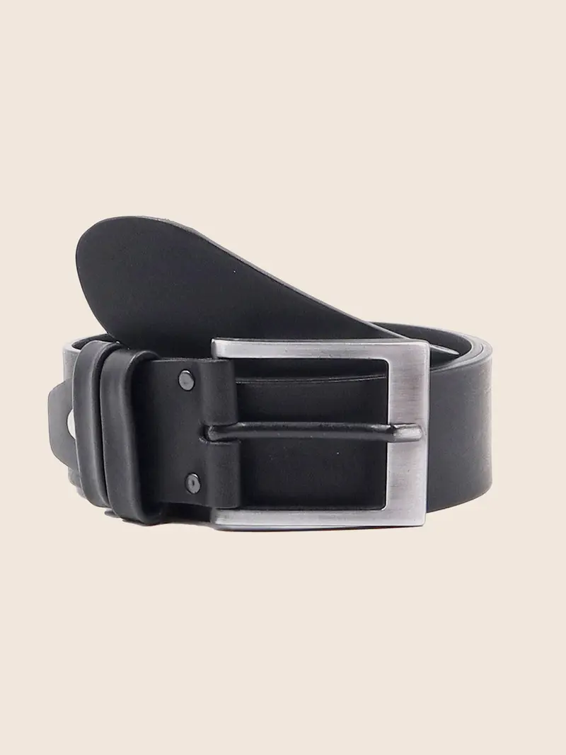 Ceinture casual cuir noir